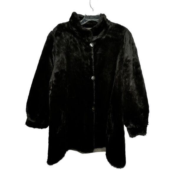 J. Percy‎ for Marvin Richards Reversible Faux Fur Coat - Picture 1 of 8